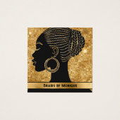 アフリカ系アメリカ人アフロ・ヘア・ブレイダーの名刺 (正面)