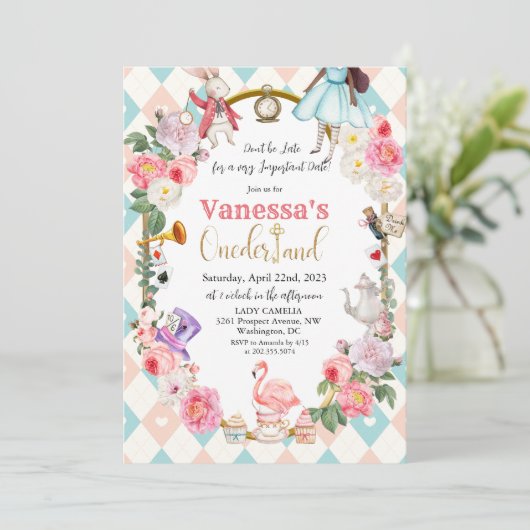 アフリカ系アメリカ人アリスinワンダーランド招待状 招待状 (スタンド正面)