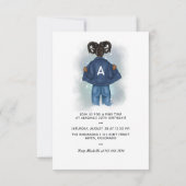 アフリカ系アメリカ人アリ〔占星術の〕十二宮図サイン誕生日パーティー 招待状 (裏面)