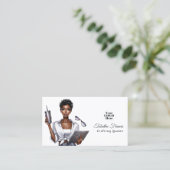 アフリカ系アメリカ人アーティザンのためのクラフトクイーンデザイン 名刺 (スタンド正面)