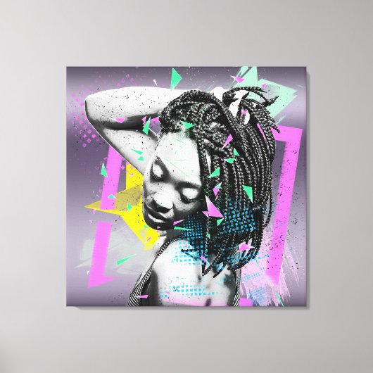 アフリカ系アメリカ人アールデコ キャンバスプリント (正面)