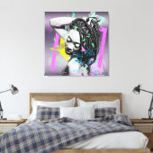 アフリカ系アメリカ人アールデコ キャンバスプリント (インサイチュ (寝室))