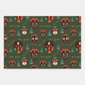 アフリカ系アメリカ人インスパイア-クリスマス包装紙 ラッピングペーパーシート (正面)