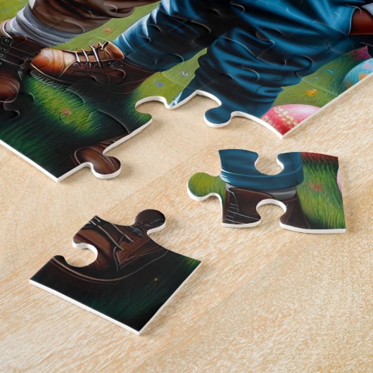 アフリカ系アメリカ人イースターボーイパズル ジグソーパズル (側面)