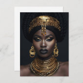 アフリカ系アメリカ人ウォールアート黒人女性アート ポストカード (正面/裏面)