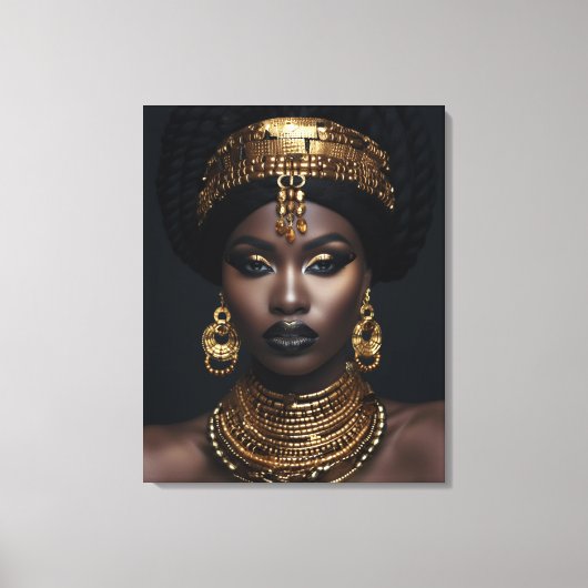 アフリカ系アメリカ人ウォールアート黒人女性ウォールアート キャンバスプリント (正面)
