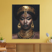 アフリカ系アメリカ人ウォールアート黒人女性ウォールアート キャンバスプリント (インサイチュ (リビング))