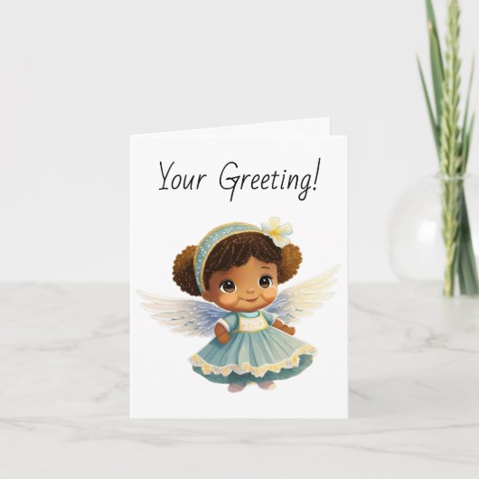 アフリカ系アメリカ人エンジェルガールを作成 シーズンカード (正面)