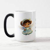 アフリカ系アメリカ人エンジェルガールを作成 モーフィングマグカップ (左)