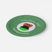 アフリカ系アメリカ人エンジェルクリスマスパーソナライズされた国旗 ペーパープレート (アングル)