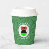 アフリカ系アメリカ人エンジェルクリスマスパーソナライズされた国旗 紙コップ (正面)