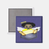 アフリカ系アメリカ人エンジェル マグネット (正面/裏面)