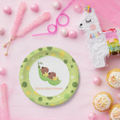 アフリカ系アメリカ人エンドウ豆のポッドの赤ちゃんシャワープレート ペーパープレート (パーティー)