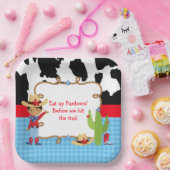 アフリカ系アメリカ人カウボーイウェスタン誕生日パーティー ペーパープレート (パーティー)