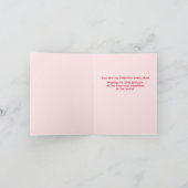 アフリカ系アメリカ人ガールかわいい子犬バレンタイン カード (内部)