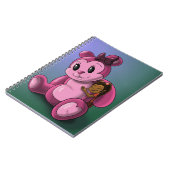 アフリカ系アメリカ人ガールとピンクテディベア ノートブック (左側)