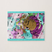 アフリカ系アメリカ人ガールとブンニー ジグソーパズル (横)