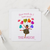 アフリカ系アメリカ人ガールカード カード (正面/裏面インサイチュ)