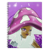 アフリカ系アメリカ人ガールキノコ ノートブック (正面)