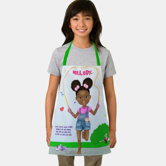 アフリカ系アメリカ人ガールジャンプロープ エプロン (インサイチュ)