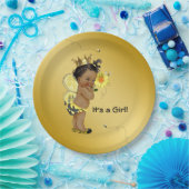 アフリカ系アメリカ人ガールビー赤ちゃんシャワー ペーパープレート (パーティー)