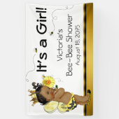 アフリカ系アメリカ人ガールビー赤ちゃんシャワー 横断幕 (縦)