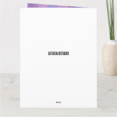 アフリカ系アメリカ人ガールピンクフローラ卒業 カード (裏面)