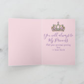 アフリカ系アメリカ人ガールピンクモダンクガーリーウォーター色 カード (内部)