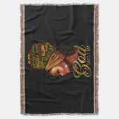 アフリカ系アメリカ人ガール神は私をブラックプライドと言う スローブランケット (正面縦)