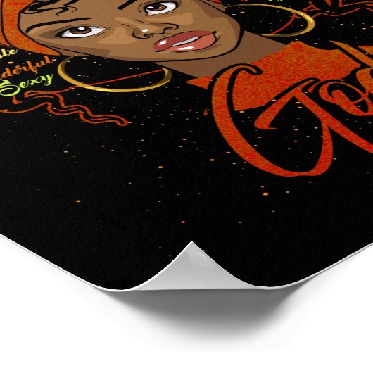 アフリカ系アメリカ人ガール神は私をブラックプライドと言う ポスター (角)