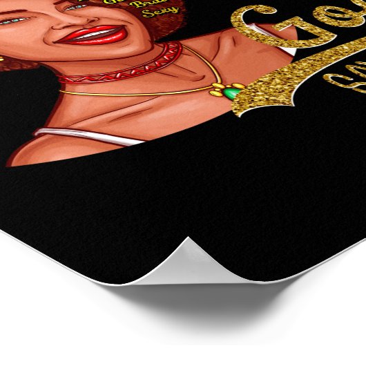 アフリカ系アメリカ人ガール神は私をブラックプライドと言う ポスター (角)