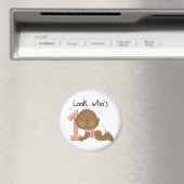 アフリカ系アメリカ人ガール1st誕生日Tシャツ マグネット (インサイチュ (食洗機))