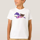 アフリカ系アメリカ人ガール、ケープスーパーヒーローガール Tシャツ (正面)