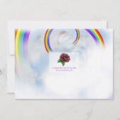 アフリカ系アメリカ人ガール&レインボーバースデーパーティー 招待状 (裏面)