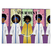 アフリカ系アメリカ人キャロラーズシンガークリスマスコーラス ラージペーパーバッグ (裏面)