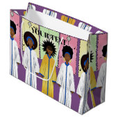 アフリカ系アメリカ人キャロラーズシンガークリスマスコーラス ラージペーパーバッグ (正面アングル)