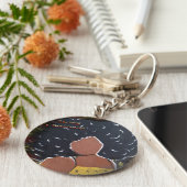 アフリカ系アメリカ人キーチェーン キーホルダー (側面)