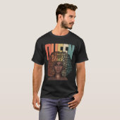 アフリカ系アメリカ人クイーンヴィンテージが強いブラを教育 Tシャツ (正面フル)