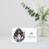 アフリカ系アメリカ人クラフトクイーンエンパワーメントデザイン 名刺 (スタンド正面)