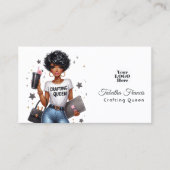 アフリカ系アメリカ人クラフトクイーンエンパワーメントデザイン 名刺 (正面)