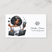アフリカ系アメリカ人クラフトクイーンデザイン 名刺 (正面)