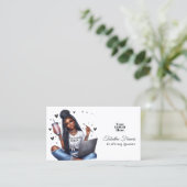 アフリカ系アメリカ人クラフトクイーン感動的 名刺 (スタンド正面)