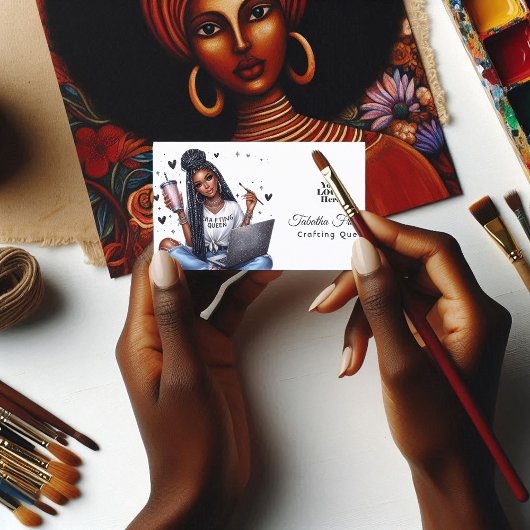 アフリカ系アメリカ人クラフトクイーン感動的 名刺