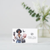 アフリカ系アメリカ人クラフトクイーン感動的 名刺 (スタンド正面)