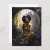 アフリカ系アメリカ人クリスタルボールファンタジー ポストカード (正面/裏面)