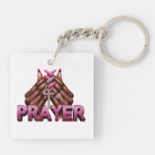 アフリカ系アメリカ人クリスチャン感動的「信仰」 キーホルダー (裏面)