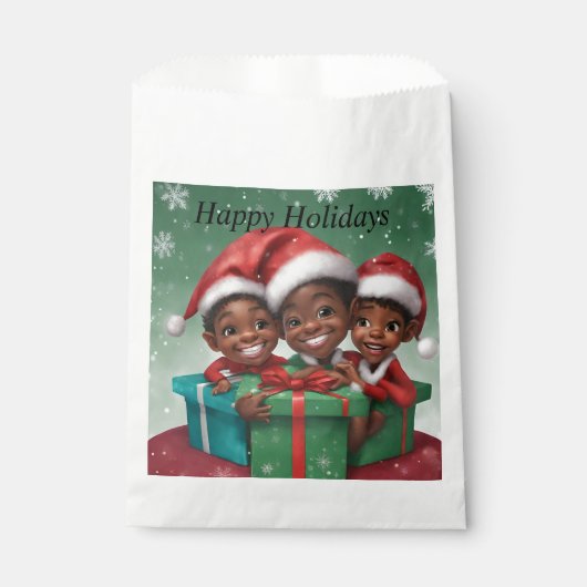 アフリカ系アメリカ人クリスマスエルフ フェイバーバッグ (正面)