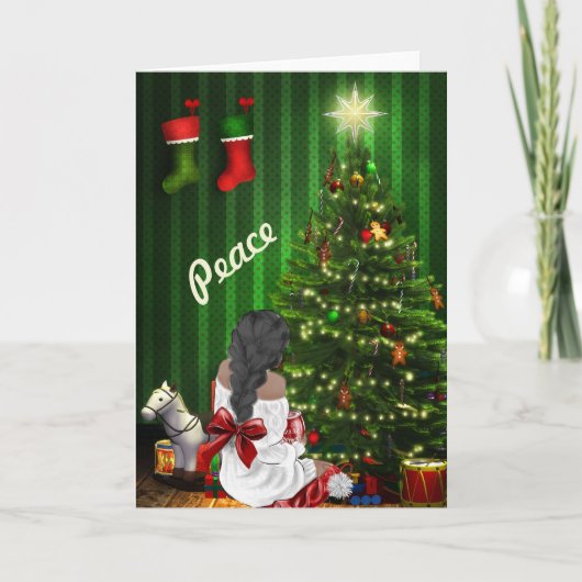アフリカ系アメリカ人クリスマスカード カード (正面)