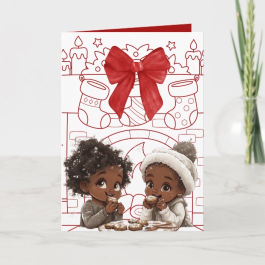 アフリカ系アメリカ人クリスマスカード シーズンカード (正面)