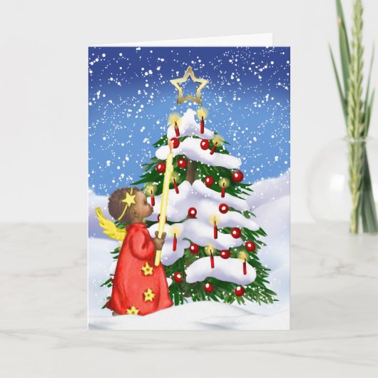 アフリカ系アメリカ人クリスマスカード シーズンカード (正面)